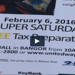 Super Saturday Free Tax Prep Event in Bangor Clip