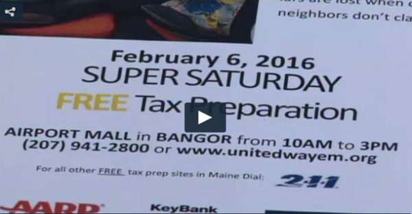 Super Saturday Free Tax Prep Event in Bangor Clip