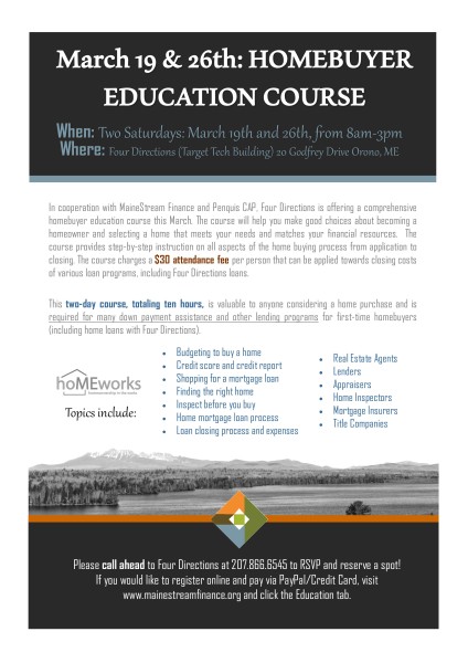 Homebuyer Education Flyer 2016