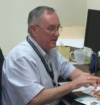 Man sitting at computer